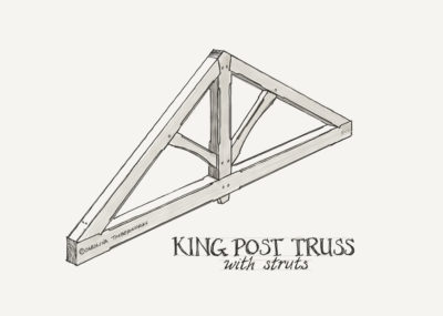 Timber Frame King Post Truss