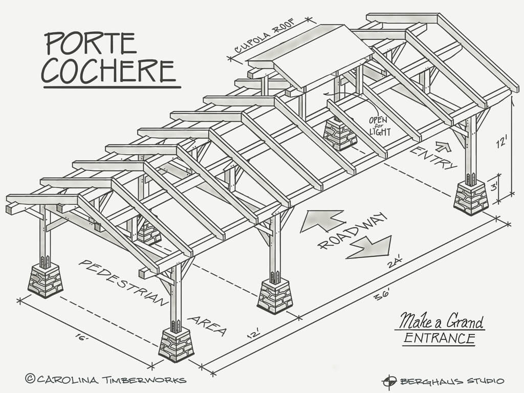 Timber Porte Cochere